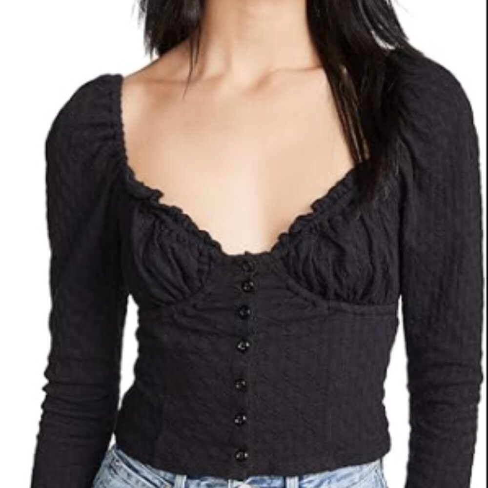 Free People Women's Ladybug Long Sleeve Top Size M